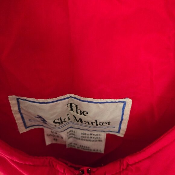 Vintage red bib ski / snow pants - Picture 3 of 12